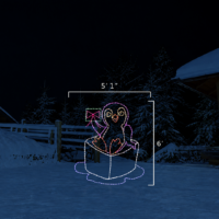 Penguin with Gift (6' H x 5'1" W)