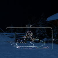 Snowmobile Snowman (5'1" H x 11'4" W)