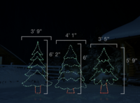3 Trees Set (6'2" H x 3'9" W)