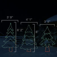 3 Trees Set (6'2" H x 3'9" W)