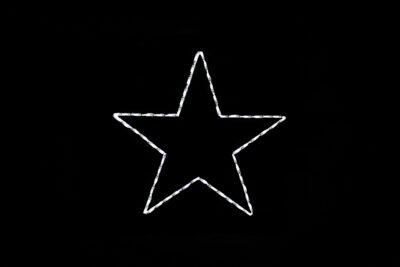 Five-point star Christmas light display