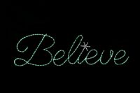 Believe Sign Christmas light display
