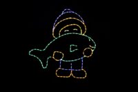 Big fish animated Christmas light display