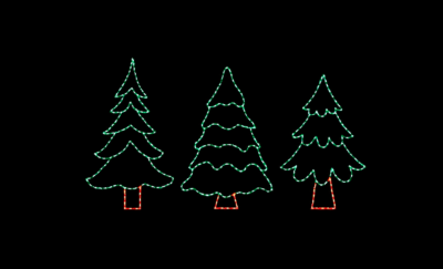 Photo of 3 Trees Set light display