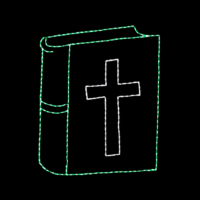 Bible Christmas light display