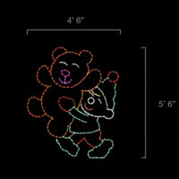 Elf_with_Big_Bear_Measurements__33564 Elf with Big Bear (5'6" H x 4'6" W)