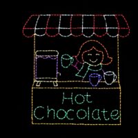 Hot Chocolate Stand Christmas light display