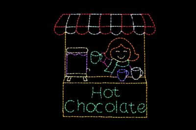 Hot Chocolate Stand Christmas light display