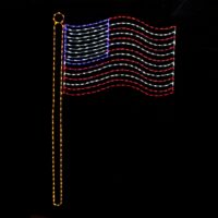 Old Glory Flag patriotic light display