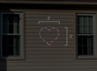 Patriotic Heart - Scaled Patriotic Heart (2' H x 2' W)