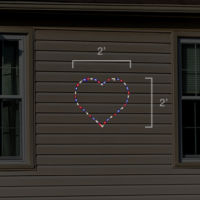 Patriotic Heart - Scaled Patriotic Heart (2' H x 2' W)
