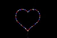 Patriotic heart light display