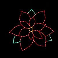 Poinsettia Christmas light display