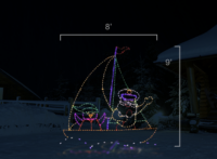 Sailboat Santa - Animated (9' H x 8' W)