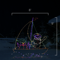 Sailboat Santa - Animated (9' H x 8' W)