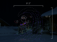 Surfing Santa (10'6" H x 9'2" W)