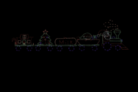 Train animated Christmas light display