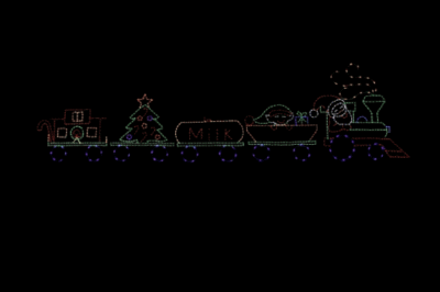 Holly Jolly Christmas Train (6’ H x 7' W)