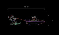Water Ski Santa (5' H x 19'6" W)