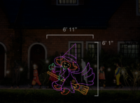 Young Witch in Flight (6'1" H x 6'11" W)