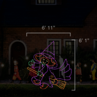Young Witch in Flight (6'1" H x 6'11" W)