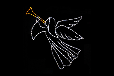 Angel Christmas light display