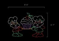 Bakery Cupcake Elves (5'7" H x 8'6" W)