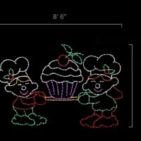 Bakery Cupcake Elves (5'7" H x 8'6" W)