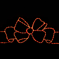 Fancy Bow Red Christmas light display