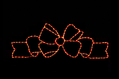 Fancy Bow Red Christmas light display