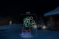 Boy Tossing Snowball in Air (4’11" H x 5'2" W)