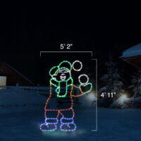 Boy Tossing Snowball in Air (4’11" H x 5'2" W)