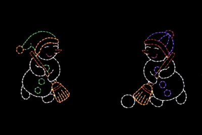 Broomball Snowman Friends (4’3" H x 4' W)