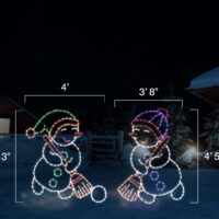 Broomball Snowman Friends (4’3" H x 4' W)