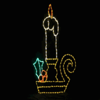 Candle animated Christmas light display