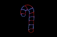 Single Cane Facing Left Christmas light display
