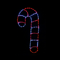 Single Cane Facing Left Christmas light display