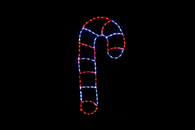 candycaneright Single Cane Facing Right Christmas light display