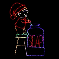 Bubble Elf animated Christmas light display