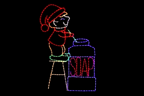 Bubble Elf animated Christmas light display
