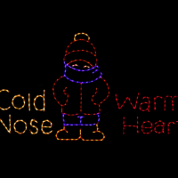 Cold Nose Warm Heart Christmas light display