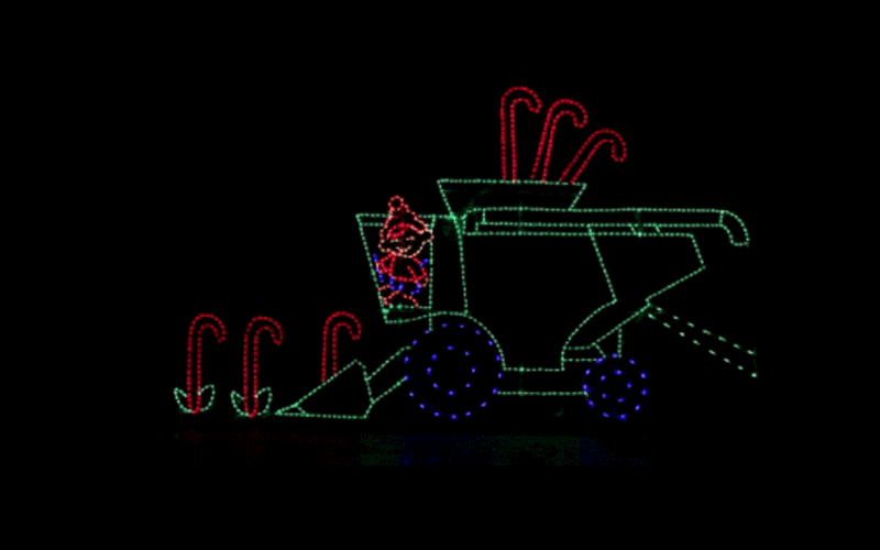 Candy Cane Combine animated Christmas light display