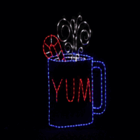 Cup of Yum animated Christmas light display