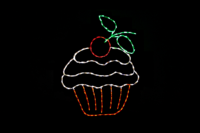 Cupcake Christmas light display