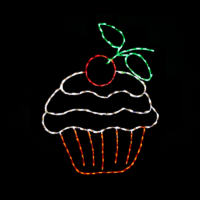 Cupcake Christmas light display