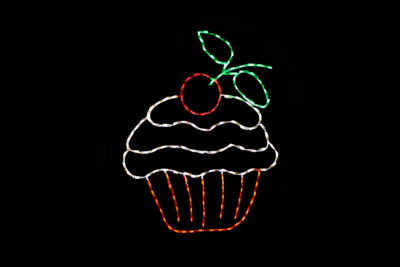 Cupcake Christmas light display