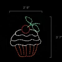 Cupcake (3'7" H x 2'9" W)