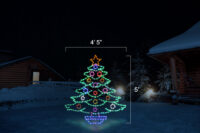 Decorated Christmas Tree (5' H x 4'5" W)