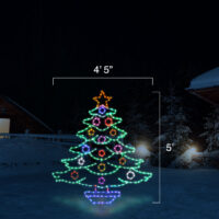 Decorated Christmas Tree (5' H x 4'5" W)