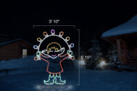 Elf Jumping Light Rope (5'11" H x 3'10" W)